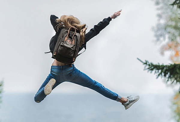 Jumping lady
